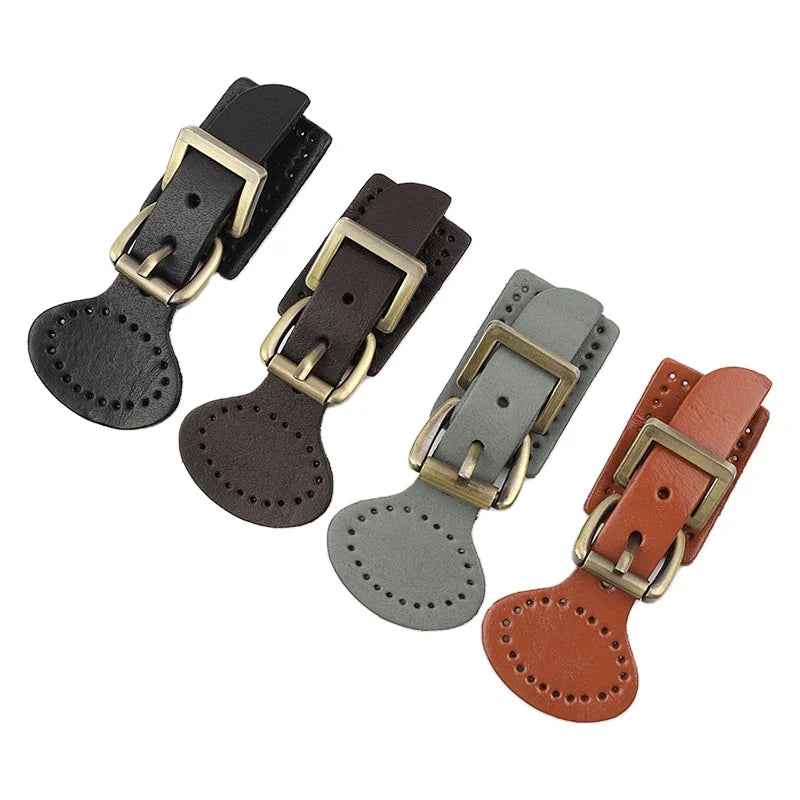 Buckle Accessories Book Paste Hard Natural Wholesale Hapackagediy Bag Lock Leather Opp Bag Watch Strips Black Pure Leather 1pcs