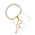 YF3690 Fashionable Waterproof Stainless Steel Jewelry 18k Gold Plated Low Allergenic Zircon Niche Girl Bracelet