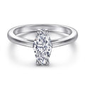 Luxury Special Shape Half Eternity Rhodium Plated 18K Gold Plated 925 Sterling Silver Engagement Wedding Ring Set