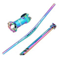 Aluminum Alloy Bicycle Handlebar Set Riser Handlebar +stem +seatpost Mtb Road Mountain Bike Bicicleta Bicycle Parts