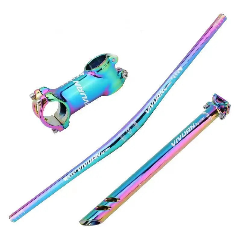 Aluminum Alloy Bicycle Handlebar Set Riser Handlebar +stem +seatpost Mtb Road Mountain Bike Bicicleta Bicycle Parts