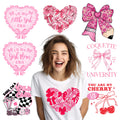 Loved Bow DTF Heat Transfer Designs Plastisol Ink Hot Cold Peel Transfers Easy to Press with Home Iron No MOQ Support Custom