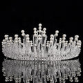 Hot Selling  New Bridal Headwear Gold and Silver  Alloy Pearl Crown Bride Wedding Hair Accessories