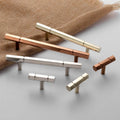 Hot Sale Modern Silver Rose Gold Brass Kitchen Cabinet Pull Handle