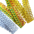 35mm Wide Diy Clothes Sewing Accessories Metallic Gold Silver Braided Lace Fabric Ribbon Double Sided Wave Costume Curtain Trims
