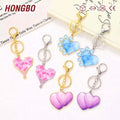 Hongbo New Best Selling 3-Color Decoration Heart-Shaped Metal Key Chains for Budget Binder/Wallet As Gift