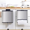 6L Portable Eco-Friendly Stainless Steel PP Wall-Mounted Trash Can Hanging Feature for Home Kitchen Desktop Office Bathroom Use