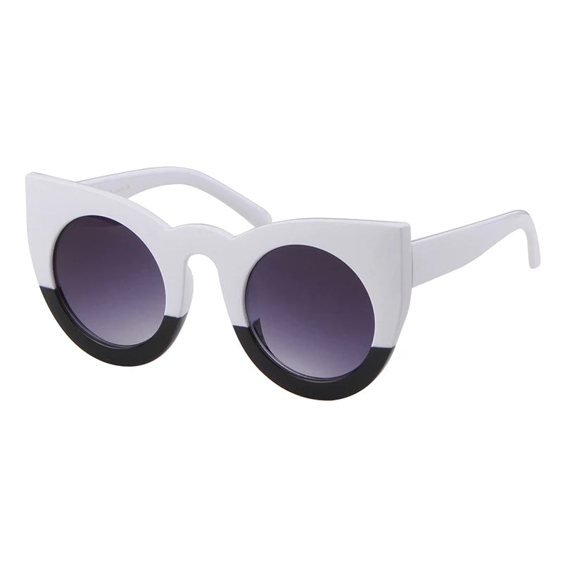 New Retro Vintage Womens Sunglasses Brand Designer Uv400 Lens Round Vintage Tortoiseshell Cat Eye Sun Glasses