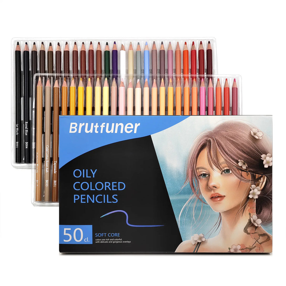 Meihui Skin Tone Colored Pencil 50 Colors Oil Based Fresh Tint Colored Pencil Set MegaBDM