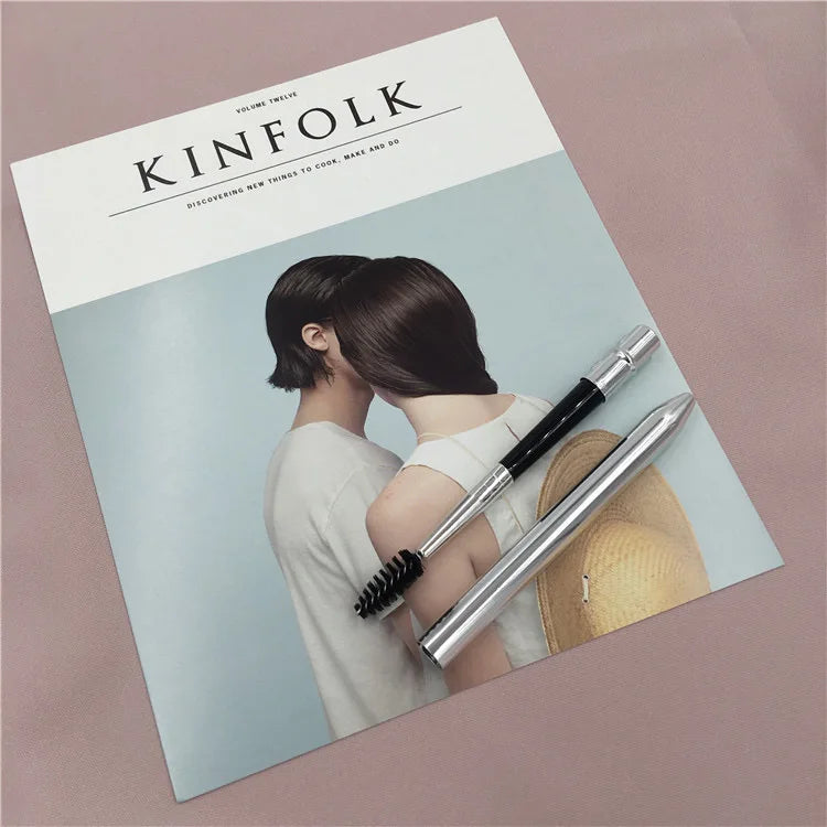 Eyebrow Eyelash Brushes with Cap for Travel Spoolie Brush