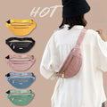 Korean Style Versatile Women's Waist Bags Casual Ladies Oxford Shoulder Phone Bag Multi-layer Female Purse Crossbody Handbags