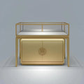 Factory Directly Sell Wood Stainless Steel Glasses Stock Jewelry Display showcase