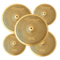 Gold Color Indoor Practice Mute Cymbals Low Volume Cymbal Set 14 Hihat+16 Crash+18 Crash+20 Ride