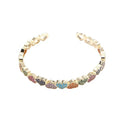 Cross-border Color Love Simple Fashion Bracelet Women Bracelet Girls Open High-grade Sense Bracelet Autumn Winter Jewelry