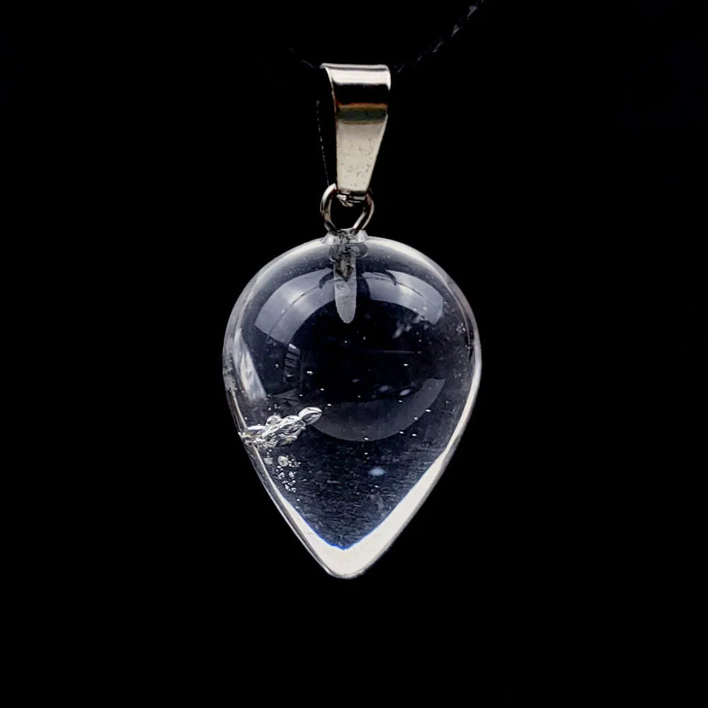 Hongzhuo Handmade Clear Quartz Gemstone Teardrop Shape Wholesale Online Manufacture Crystal Pendants Jewelry