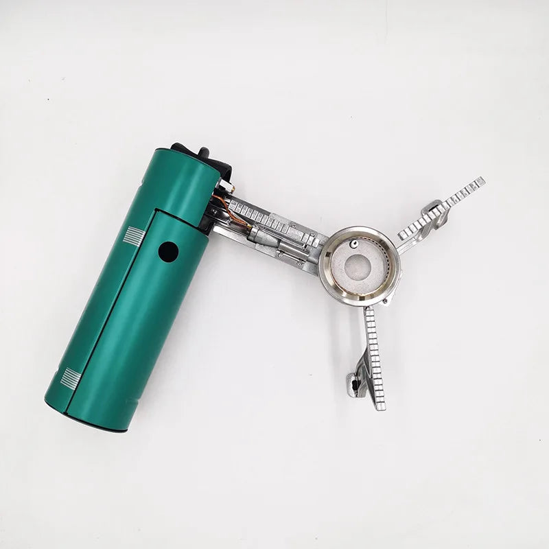Outdoor Cooking Equipment Folding Hiking Mini Butane Portable Gas Stoves for Camping Water Proof Metallic Metal No Wind Shield