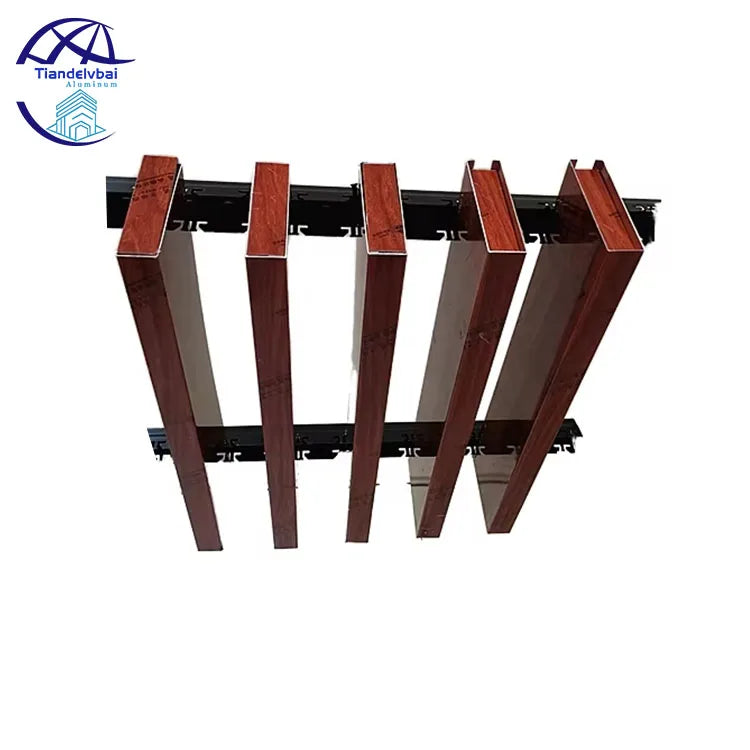 Modern Rectangular Aluminum Alloy Fireproof Waterproof Sound-Absorbing Metal Baffle Tube Ceiling Tiles Grids