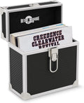 Durable 7\" Vinyl Record EP Storage Case Aluminium LP Storage Boxes with Unique Front Flap Opening