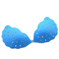Shell Hollow Front Buckle Silicone Invisible Bra for Ladies Sexy Gathered Strapless Front Chest Patch Intimates Accessory