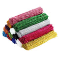Wholesale 12 Inch Glitter Craft Pipe Cleaners Glitter Chenille Sticks for Kids Craft Tinsel Chenille Stem
