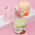 OEM SADOER Private Label Avocado mango Rose Wholesale rainbow Body Lotion Thigh Dark Spot Remover Whipped Body Butter Cream