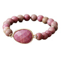 Wholesale Natural Rhodochrosite Stone Beaded Bracelet Bohemia Style Elastic Tiger Eye Bracelet Natural Stone for Original