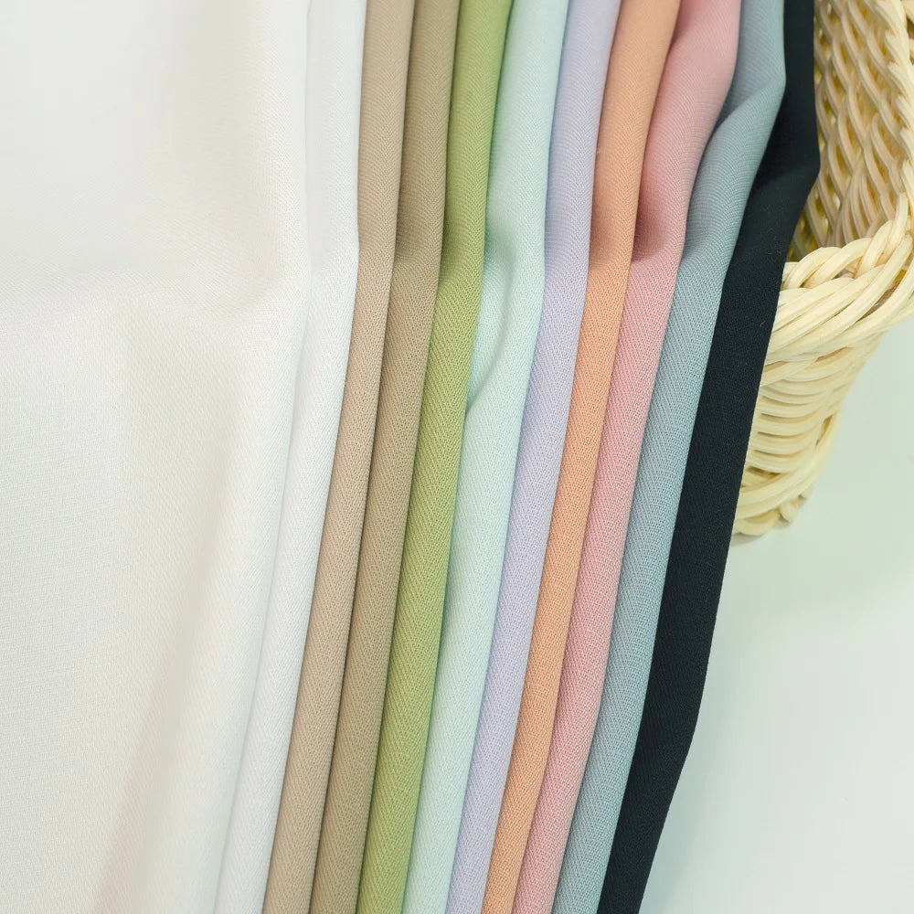 M1616# Factory Wholesale 185g Viscose Linen Blend Fabric Plain Woven Soft Viscose for Spring Autumn Dresses and Curtains