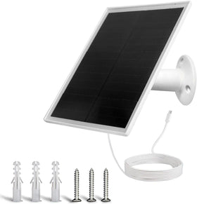 Adjustable 6W Micro USB Solar Panel 5V for Security Camera Doorbell Monitoring System