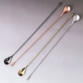 304 Stainless Steel Copper Gold Long Steering Mixing Cocktail Stirrer Bar Spoon for Bartender Kits
