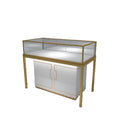 Custom Modern Fashion Wooden Jewellery Accessories Wooden Wall Glass Cabinet  Shopping Mall Retail Store Luxury Jewelry Showcase