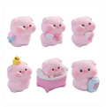 China Sculpture Charm Ornaments Resin 3d Mini Figurine Shower Pig Miniature Figures for Florarium Aquarium Decor Bath Bombs Toys