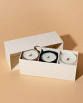 Custom Luxury Empty Rigid Paper Gift Box for Christmas Gold Foil and Stamping Handled Folder Type for Candle Set