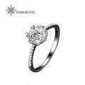 1Ct Solitaire Fine Jewelry White Gold Plated 1ct Sterling Silver S925 VVS1 Moissanite Wedding Engagement Rings