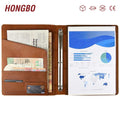 Custom A4 Padfolio Binder Genuine Leather Resume Organizer for Men/Women for Business Office School Use