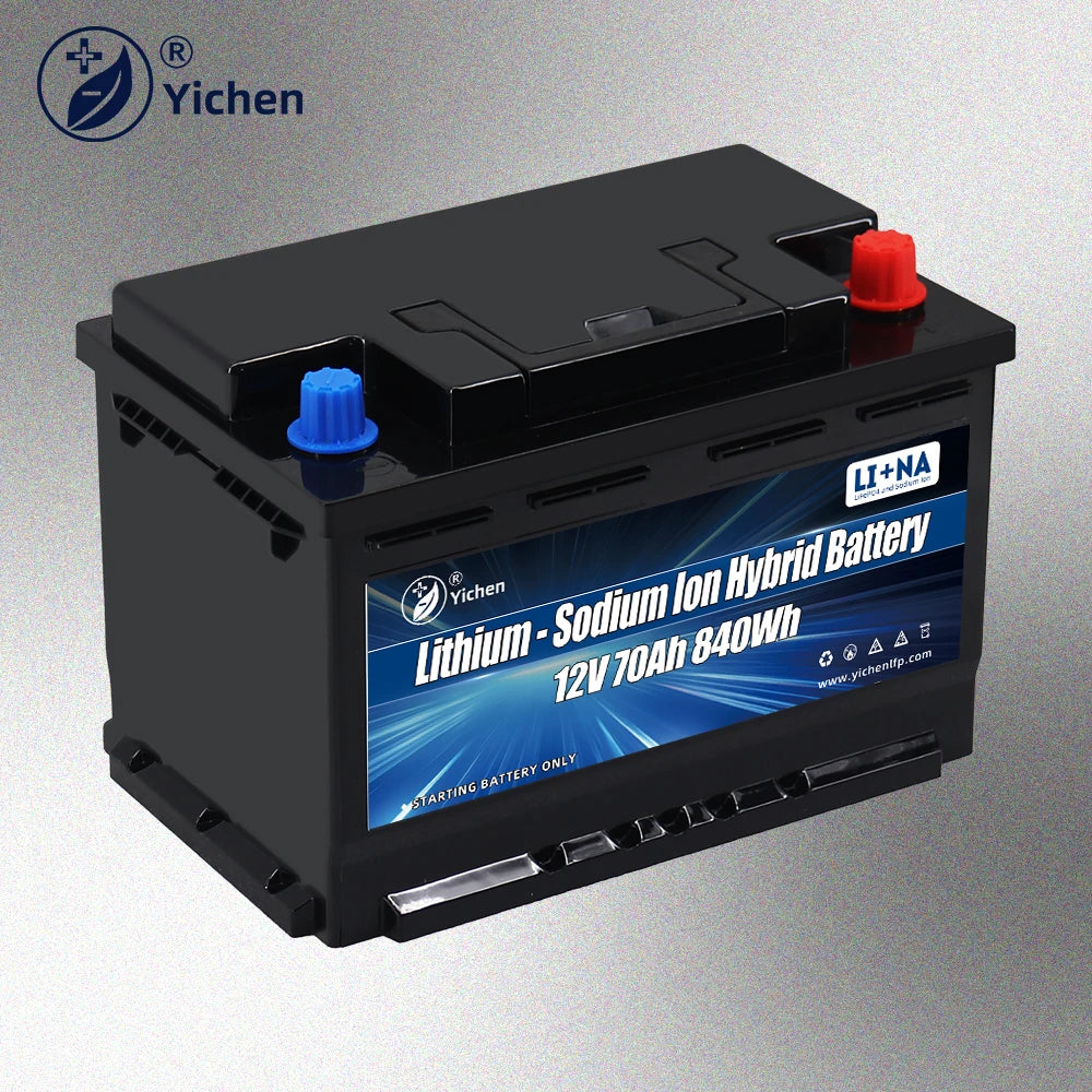 New Technology NaLi High Capacity 12.8V 70Ah Stop Start 12V LiFePO4 Sodium Ion Starter Battery Automotive Car Battery 1100CCA