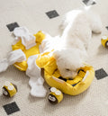USMILEPET Pet Sniffing Toy Cotton Dog Puzzle Feeder Toy Boredom-Relieving Intellect-Stimulating Pet Toy for Playing