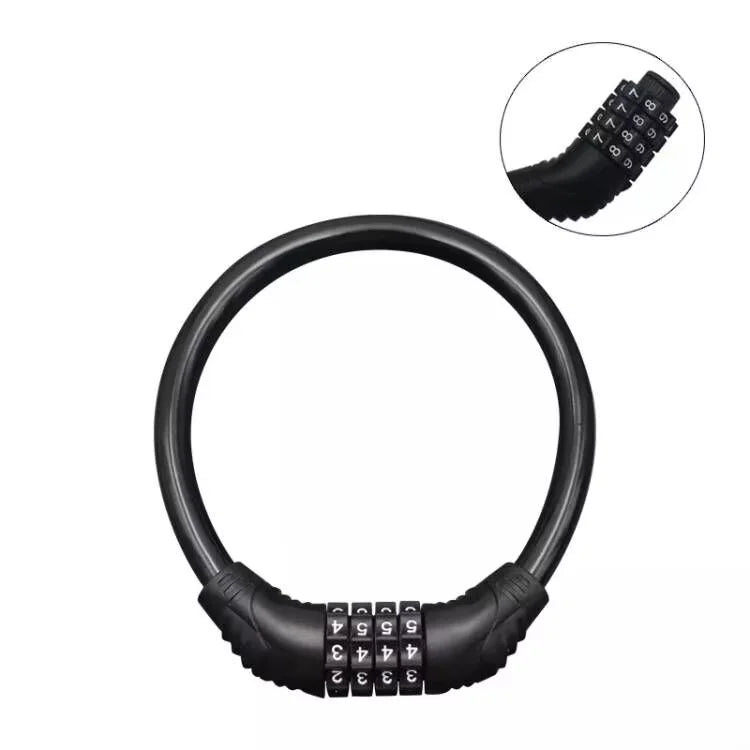 RIDERACE Cycle Security Digit Chain Lock Bicycle Anti-theft Anti-Cutting Alloy Steel Bike Cable Code Combination Password Lock