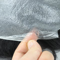 V Loop Full Thin PU Skin Base Remy Human Hair Real Natural Hairline Hair Piece Toupee Hair Replacement  for Men