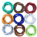 Casual Sporty Round Big Stretched Bracelet Mixed Color Acrylic Small Gold Oval Septa Bright Bamboo Tube Beads Bracelets Bangles