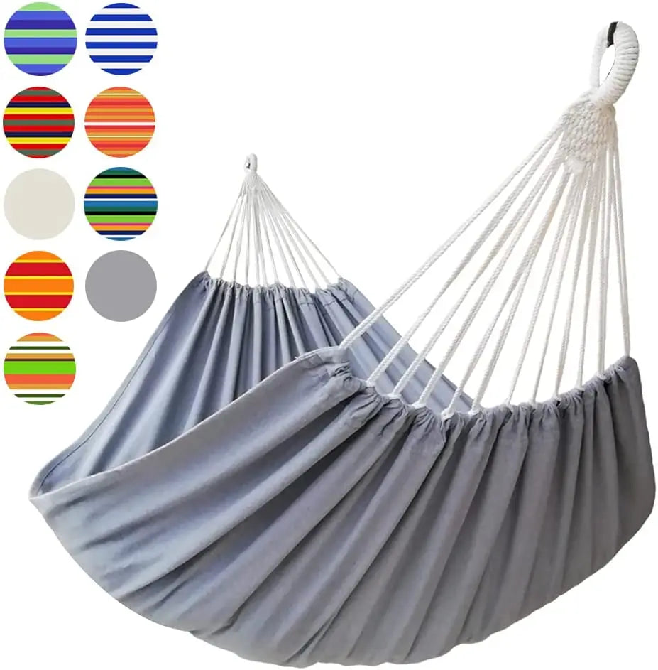 Woqi Backpacking Cotton Canvas Parachute Hammock for Outdoor Hiking Hammock