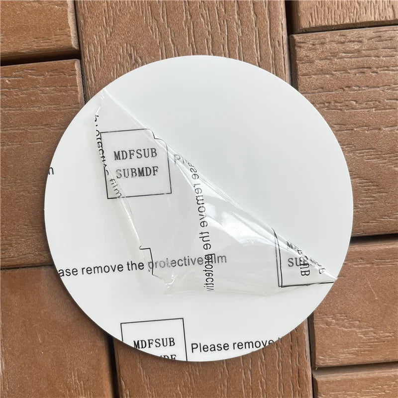 MDFSUB China Factory Directly Sale Circle Sublimation Blank Mdf coaster 100x100mm Round Sublimation Mdf coaster with Cork Back