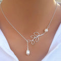 Fashion Jewelry Leaf Pearl Pendant Necklace Clavicle Chain Necklace Leaves Woman Jewelry Gift