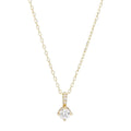 LOZRUNVE 925 Sterling Silver Delicate Centre Diamond Zircon Pendant Cable Chain Necklace Women