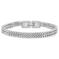 Fashion Folding Clasp Wristband Punk Double Layer Keel Chain Jewelry Gift Men Hand Chain Stainless Steel Korean Style Bracelets