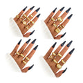 5Pcs/Set Geometric Hollow Design Ring Set for Women Jewelry Wholesale