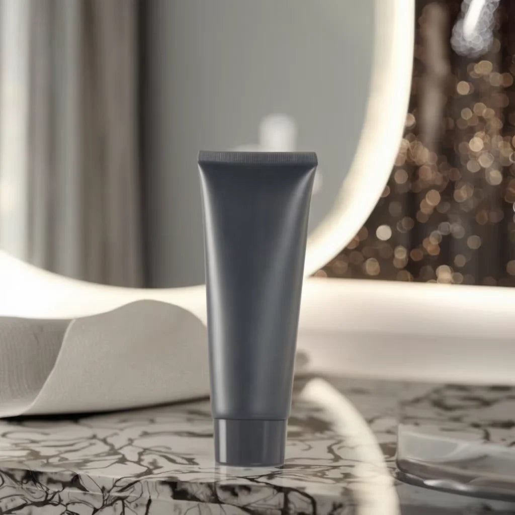 Matte Black Plastic Squeeze Tubes Soft Lids for Hand Cream Facial Cleanser Cosmetics Conditioner Shampoo Lotion False Eyelashes