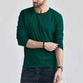 2024 Men's Classic All-Match Slim-Fit Long-Sleeved T-Shirt Solid Color Foreign Trade Explosion Inner Base Top for Men Women