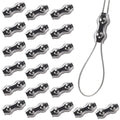 M3 Stainless Steel Duplex Wire Rope Clips 20pcs 2-Post Cable Clamp with Double Bolt 1/8 Inch Diameter for 1.5mm-3mm Wire Cable