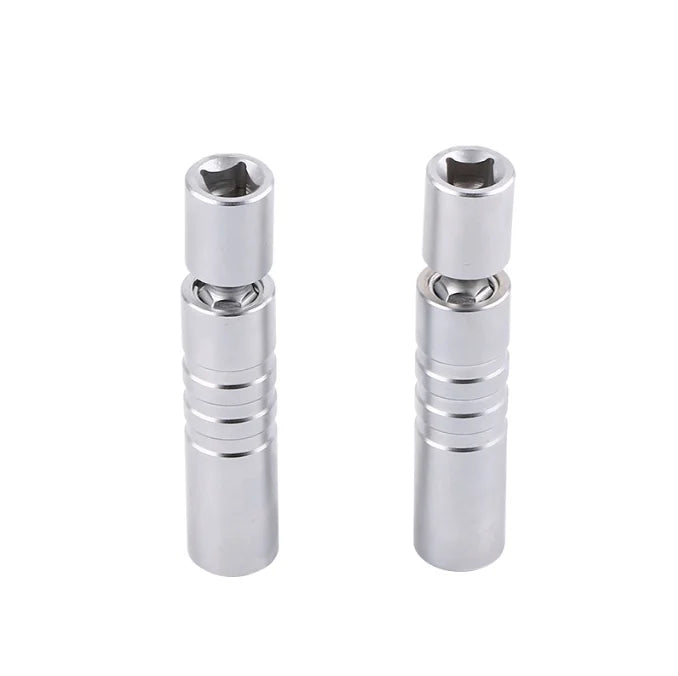 Thin Wall Spark Plug Socket 3/8 Inch 12-Point Universal Joint Magnetic Swivel Spark Plug Socket Spark Plug Removal Tool