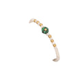 New Trendy Stainless Steel Natural Shell Beads Handmade Pentagon Healing Stone Charm Adjustable Bracelets for Gift